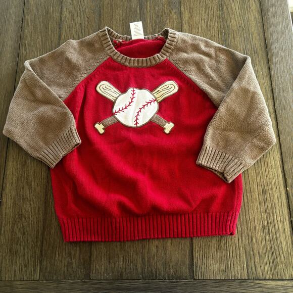 Gymboree Boys 4T 5T Baseball Knit Sweater - Picture 1 of 5